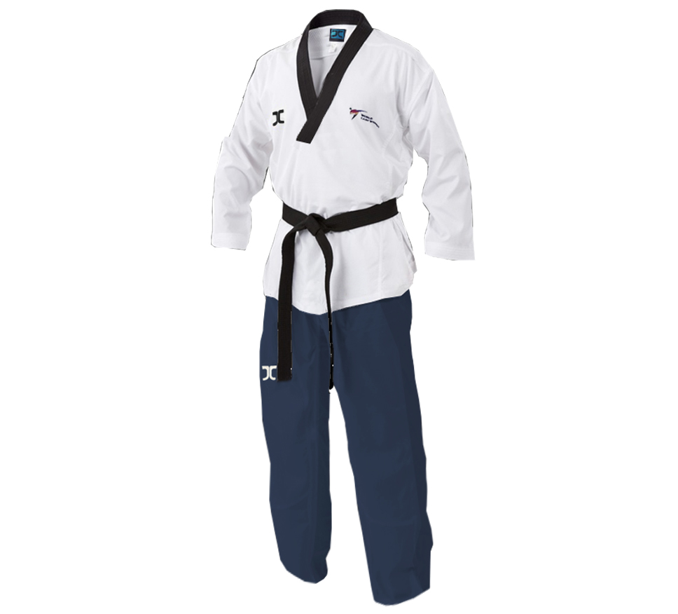 JC FEMALE POOMSAE JULDOBI UNIFORM – DAN – WT APPROVEDJCFemalePoomsaeJuldobiUniformDan