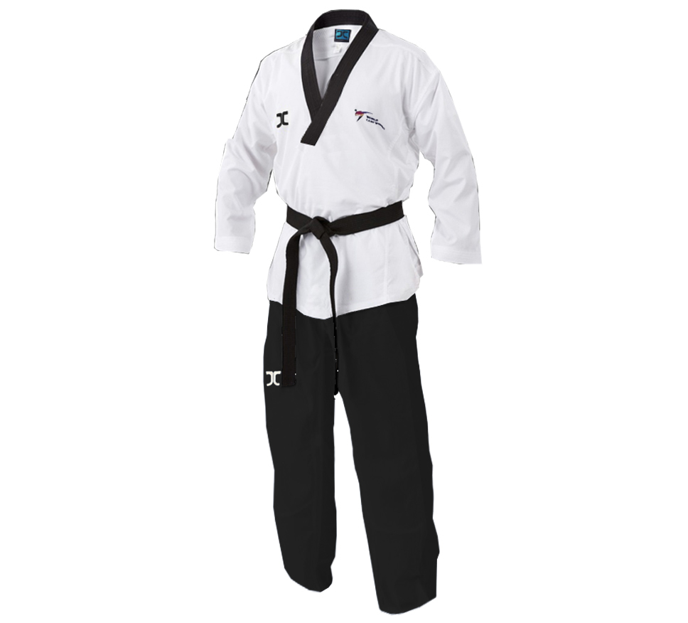 JC MALE POOMSAE JULDOBI UNIFORM – DAN – WT APPROVEDJCMalePoomsaeJuldobiUniformDan